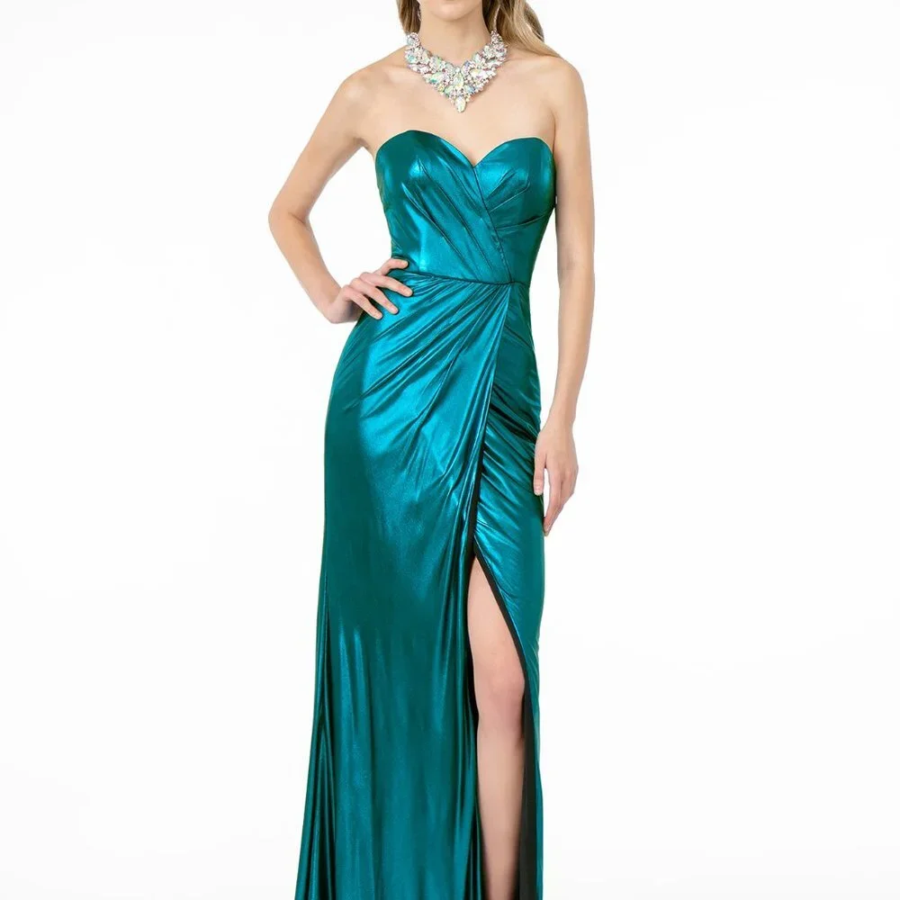 Sweetheart Strapless Leg Slit Prom Dress GSGL2894